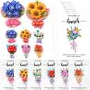 XunYee Pocket Hug Token Small Thank You Gifts Bulk Mini Resin Flower Bouquet with Cards & Bags, Thank You Appreciation Gifts for Women Cna Week Coworker Employee Little Bag Gentle Reminders(50 Sets)