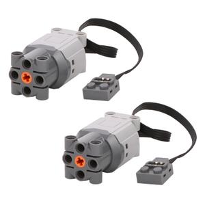 2 Pack L Motor Compatible with LEGO Bricks, Building Block Parts for MOC DIY