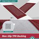 BEQHAUSE Indoor Door Mat 20" x 32", Dirt Trapper Door Mats Non-Slip Entryway Rugs Washable, Resist Dirt Absorbent Welcome Mat, Low Profile Floor Mats for Front Back Door and Entryway, Red