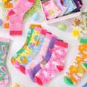 JenPen 24/48/72 Pairs Nurses' Week Appreciation Gifts Nurse Novelty Crew Socks Bulk for Doctor Dental Medical Assistant