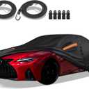 16-Layer Special Full Car Cover Fit for 2005-2024 Lex-us IS250 IS300 IS350 IS500, Ultra Heavy 600D Oxford Cloth, All-Weather Protection Summer Sun Exposure and Winter Snow Rain Dust UV