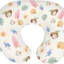 Neutral Summer Beach Nursing Pillow Covers for Boy Girl Surfboard Coconut Seashells Sun Balls Nursery Slipcover for Breastfeeding Pillows Seaside Soft Stretchy Removable Covers for Newborn Infant (One size, Boho)