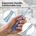 RAZOKO Flosser Kit, Shred-Resistant, Insert & Rotate 90 to 135 for Hard-to-Reach Areas, PTFE & PFAS Free, 2 Handles + 240 Refill Heads, Blue