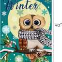 Winter Garden Flag - Double Sided Christmas House Flag 28 x 40 Inch Outdoor for Home Decoration