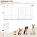 SNUOWU Full Metal Freestanding Dog Gate with Door, 36''Height Foldable Pet Dog Fence for Indoor & Outdoor, 4 Panels Extra Wide Free Standing TallDog Gates for Doorways,House,Stairs,Porch,Deck,Yard