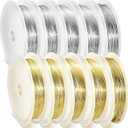 10 Roll 230ft Jewelry Wire for Making 18, 20, 22, 24, 26 Gauge Craft Beading Wire Jewelry Making Supplies Bendable Copper, 5 Size(Gold and Silver)