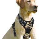 BARKBAY No Pull Dog Harness Front Clip Heavy Duty Reflective Easy Control Handle for Large Dog Walking(Desert camo,L)