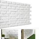 3D Wall Panels, Faux Brick Texture FRP Wall Paneling for Interior and Exterior Wall Decoration, Pack of 4 Tiles Realistic Brick Cladding 