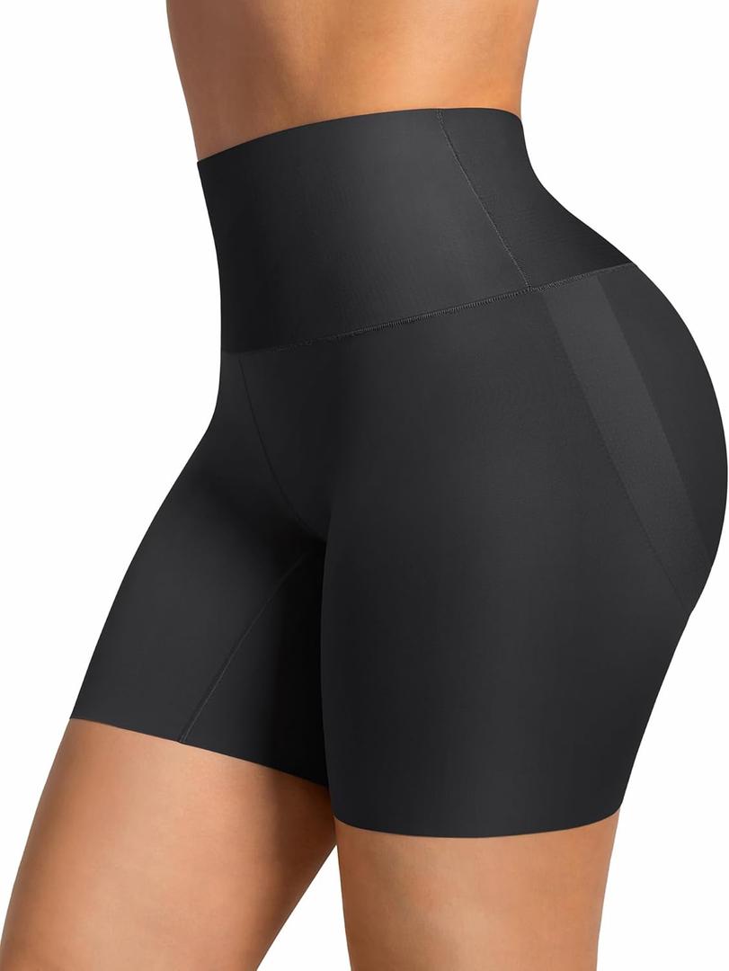 FeelinGirl Shapewear for Women Tummy Control Body Shaper Butt Lifter Shapewear Shorts (Black, S)
