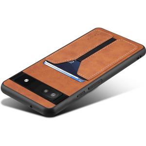 Kowauri Pixel 6A Wallet Case - Slim PU Leather Card Slot Protector - 2022, Brown