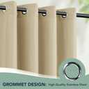 Outdoor Curtains for Patio Waterproof - 6 Panels Privacy Weatherproof Outside Curtains with Grommets for Pergola, Gazebo, Porch, Cabana, Balcony, 54 x 84 Inch, Cream