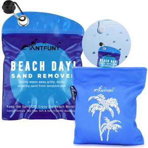 Beach Sand Remover Sand Eraser Wipe Mitt Family Kids Women 2025 Beach Vacation Essentials Hawaii Honeymoon Accessories Alaska Cruise Ship Gear European Costa Rica Bahamas Trip Must Haves (1pcs Square Palm)