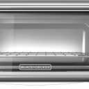 BLACK+DECKER TO3250XSBD 8-Slice Extra Wide Convection Countertop Toaster Oven, Includes Bake Pan, Broil Rack & Toasting Rack, Stainless Steel/Black