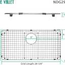 Serene Valley Sink Bottom Grid 28-3/8" x 14-3/16", Rear Drain with Corner Radius 3/8", Sink Protector NDG2915R