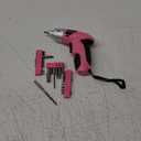 Hi-Spec Electric Screwdriver 27pc 3.6V Pink USB Small Power Screwdriver Set. Cordless & Rechargeable with Driver Bit Set