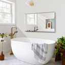 CILIBER Beveled Mirror, 24x40 Frameless Beveled Bathroom Mirrors for Wall, 3mm Tempered Glass Rectangle Vanity Mirror with Beveled Edge, Crystal-Clear, Hangs Horizontally or Vertically
