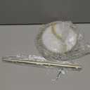 Mkono Necklace Holder Metal Jewelry Display Stand Necklace Organizer with 22 Hooks for Storage and Hanging Bracelet Keychain Home Room Decor for Women,Gold