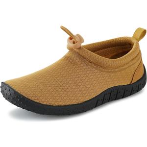 WHITIN Big Kids Water Shoes Aqua Barefoot Swim Beach Minimalist Size 5 Girls Lightweight Surfing Boating Hiking Walking Garden River Thick Sole Sneakers Brown 36