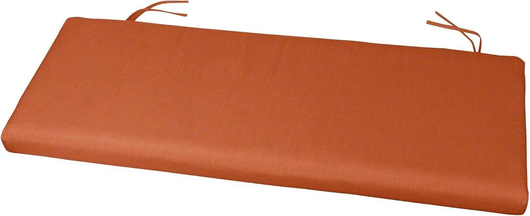Cushion Source 39" x 17" x 2" Indoor and Outdoor Bench Cushion Made with Fade Resistant Sunbrella Fabric, Hidden Zipper, Sunbrella Rust