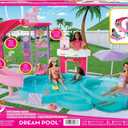 Barbie Dream Pool Playset with 6 Play Areas, Including Slide & Bubbling Hot Tub, Plus 20+ Accessories Like Pet, Floaties & More