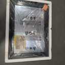 COGOOD Farmhouse Barn Door Mirror - 41" x 26" Rustic Wood Framed Wall Mirror for Bathroom, Living Room, Entryway Wall Decor (Black)