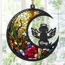 Dog Memorial Suncatcher, Personalized with Name Date Suncatcher, Pet Loss, Stained Glass Light Catcher, Gifts for Dog Lovers, Memorial Ornament Loss of Pet Sympathy Gift