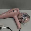 Conair Hair Dryer with Retractable Cord, 1875W Blow Dryer, 3 Heat Settings, 2 Speeds, Blow Dryer with Diffuser and Concentrator Attachments, Ionic + Tourmaline Technology, Matte Light Pink