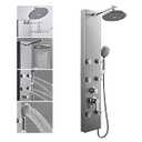 ROVOGO Shower Panel Tower System With Adjustable Shower Head, Brushed
6 Body Jets, Self-Cleaning Rain Shower and Handheld, Brass Shower Arm and Valves, Stainless Steel Shower Column, 47-1/4 Inch