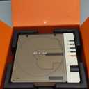 R300 CD Player Bluetooth Portable Desktop Retro CD Player for Home Fiber Output No Built-in Speaker White Gift (White)