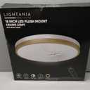 Lightania 18 Inch Flush Mount Ceiling Light with Remote Control & Night Light, 5CCT Dimmable Ceiling Light Fixture, 43W 4300LM 2700K-6500K Adjustable LED Ceiling Lights for Bedroom Kitchen, White Gold