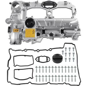 WATERWICH Aluminium Valve Cover kit Compatible with N20 BMW 528i xDrive 328i GT xDrive 320i 228i 428i X1 X3 X4 X5 Z4 2.0L Replacement for 11127588412