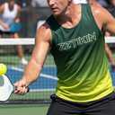 ZZTIKIN Men's Quick-Dry Tank top, Suitable for Running, Gym Workout, Sports-Type Muscle, Cooling Fabric Sleeveless Shirt (US, Alpha, XX-Large, Regular, Regular, Gradient Green) (XXL)