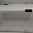 IRIS USA 156 Qt Storage Box with Gasket Seal Lid, BPA-Free, Made in USA - Heavy Duty Moving Containers with Tight Latch, Weather Proof Tote Bin, WEATHERPRO - Clear/Black