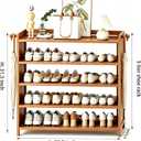 Bamboo Shoe Rack Shoe Cabinet Shelf Storage Organizer Shoe Stand for entryyway, Hallway, Bathroom and Living Room, 5 Tier Brown