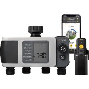 Orbit B-hyve XD 4-Port Smart Hose Watering Timer with Wi-Fi Hub - App Controlled Irrigation Timer - Smart WeatherSense Auto Watering - Multi Valve Yard Irrigation System - 24639