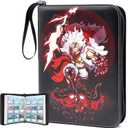 Trading Card Binder for One Piece Card Game,9 Pocket with 50 Sleeves up to 900 Cards One Piece TCG Card Binder,Waterproof Card Storage Bag with Sleeves,one piece for card Display Case