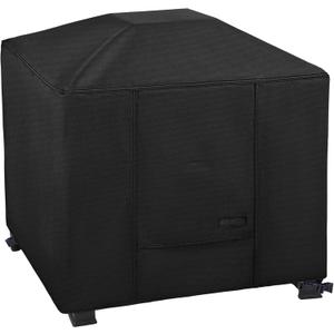NettyPro Square Fire Pit Cover Fade Resiatant Waterproof Heavy Duty 600D Outdoor Patio Firepit Cover for Gas Propane Fire Pit Table, 36 x 36 x 24 Inch, Black