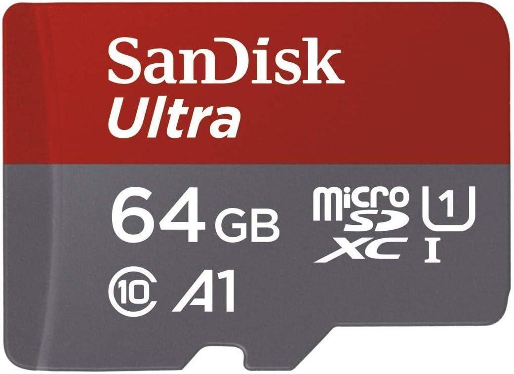 [Older Version] SanDisk 64GB Ultra MicroSDXC UHS-I Memory Card with Adapter - 100MB/s, C10, U1, Full HD, A1, Micro SD Card - SDSQUAR-064G-GN6MA