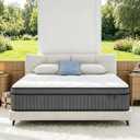 Hiboss Full Size Mattress, 10 Inch Hotel Level Full Hybrid Mattress in a Box, Medium Firm, Cooling Fresh Night, 7-Zones Extra Support & Spinal Alignment, No Odor, CertiPUR-US, 365-Night Trial
