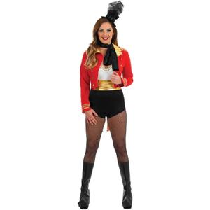 fun shack Womens Circus Ringmaster Costume, Lion Tamer Outfit for Women, Ringmaster Dress for Themed Parties (X-Large)