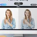1080P Webcam Computer Camera with Microphone & Wide View - Auto Light Correction Webcam for PC, Mac, Laptop, Desktop - Built-in Privacy Cover Plug & Play USB for Zoom/Skype/Streaming, Black