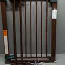 Babelio Metal Baby Gate, PressGuard P7, 29-48" Auto Close Easy Install Pet Gate, Extra Wide Walk Thru Child Safety Gate, Pressure Mounted Dog Gate for Doorways and Stairs, Brown