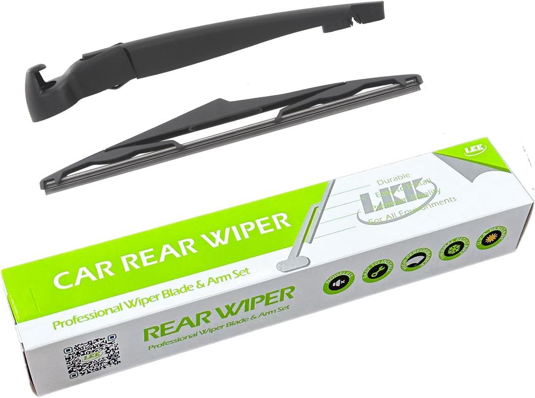 LKK Rear Windshield Wiper Arm Blade Assembly Kit Compatible with Jeep Wrangler JK 2007-2018 Rear Wiper Set