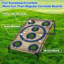 NZQXJXZ Portable Cornhole Board Set with 8 Bean Bags Corn Hole Toss Game Cornhole Games for Indoor and Outdoor Parties, Ideal for Kids, Adults, Camping Travel,Parties,Beach, Yard