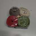 32Yards 2-1/2'' Christmas Ribbon Wired for Gift Wrapping, Burlap Ribbon Rolls in Spring Green Scarlet Dark Brown Khaki, Prefect Wired Ribbon for Christmas Tree Gift Wrapping Bows Wedding.