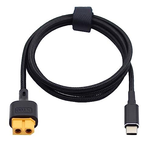 xiwai USB Type-C to XT60 Adapter Cable Fast Charging, USB-C Charger Cord SC100 Protocol XT60 for RC Lipo Battery Quadcopter Multicopter Aeromodelling,3.28ft