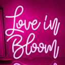 Love In Bloom Neon Sign for Wall Decor Letter Neon Light for Bridal Shower Dimmable Wedding Neon Light Sign for Wedding Decoration