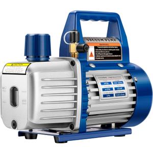 VIVOHOME 110V 1/3 HP 4 CFM Single Stage Rotary Vane HVAC Vacuum Pump with Oil Bottle, Auto AC Vacuum Pump for Automotive Air Conditioner Servicing Resin Degassing
