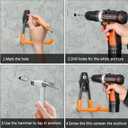 3-H Garage Wall Hooks 14 Pack, Garage Hooks Heavy Duty with Extra Welding Spots, Wall Mount Storage Organizer for Hanging Garden Lawn Tools Ladder Bike WeedEater Chair Shovel Blower (Orange)