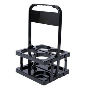 AIYoo Portable Drink Carrier,Reusable Beer Bottle Coffee Cup Holder,Beer Bottle Drink Caddy for Delivery,4 Holes Cup Holders with Handle for Catering Restaurant Travel Car,Black